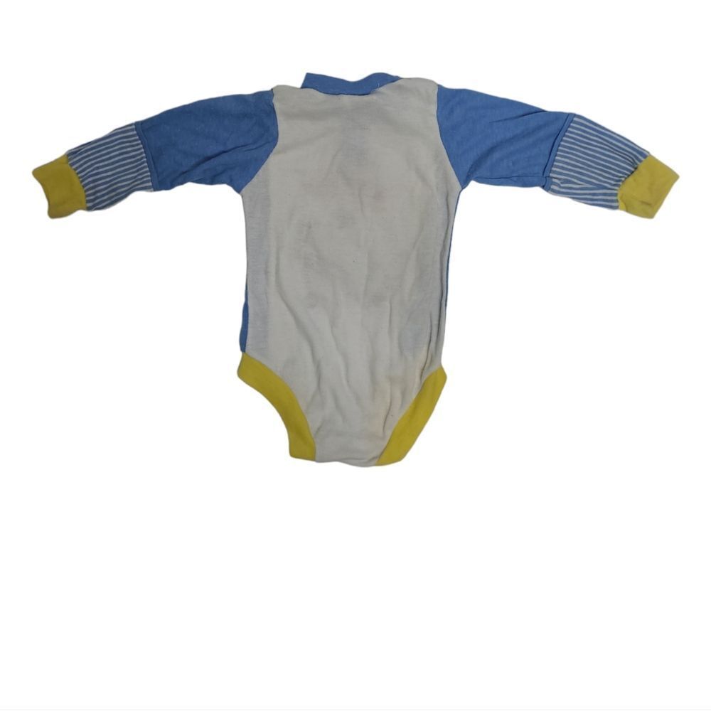 VINTAGE 90s air patrol airplane long‎ sleeve snap button bodysuit 6-12 months - Picture 3 of 9